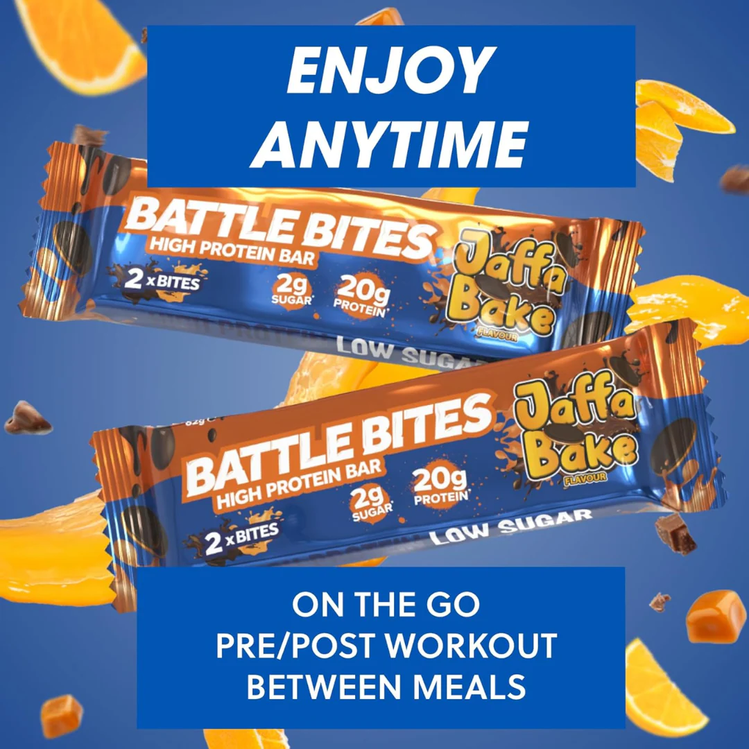 Battle Bites Jaffa Bake Protein bar 62g - Case of 12 - Image 2