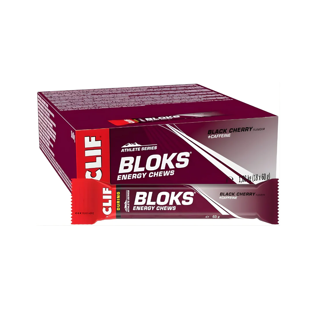 Clif Bloks Black Cherry Energy Chews 60g - Case of 18 [Best Before: 10/03/2026]