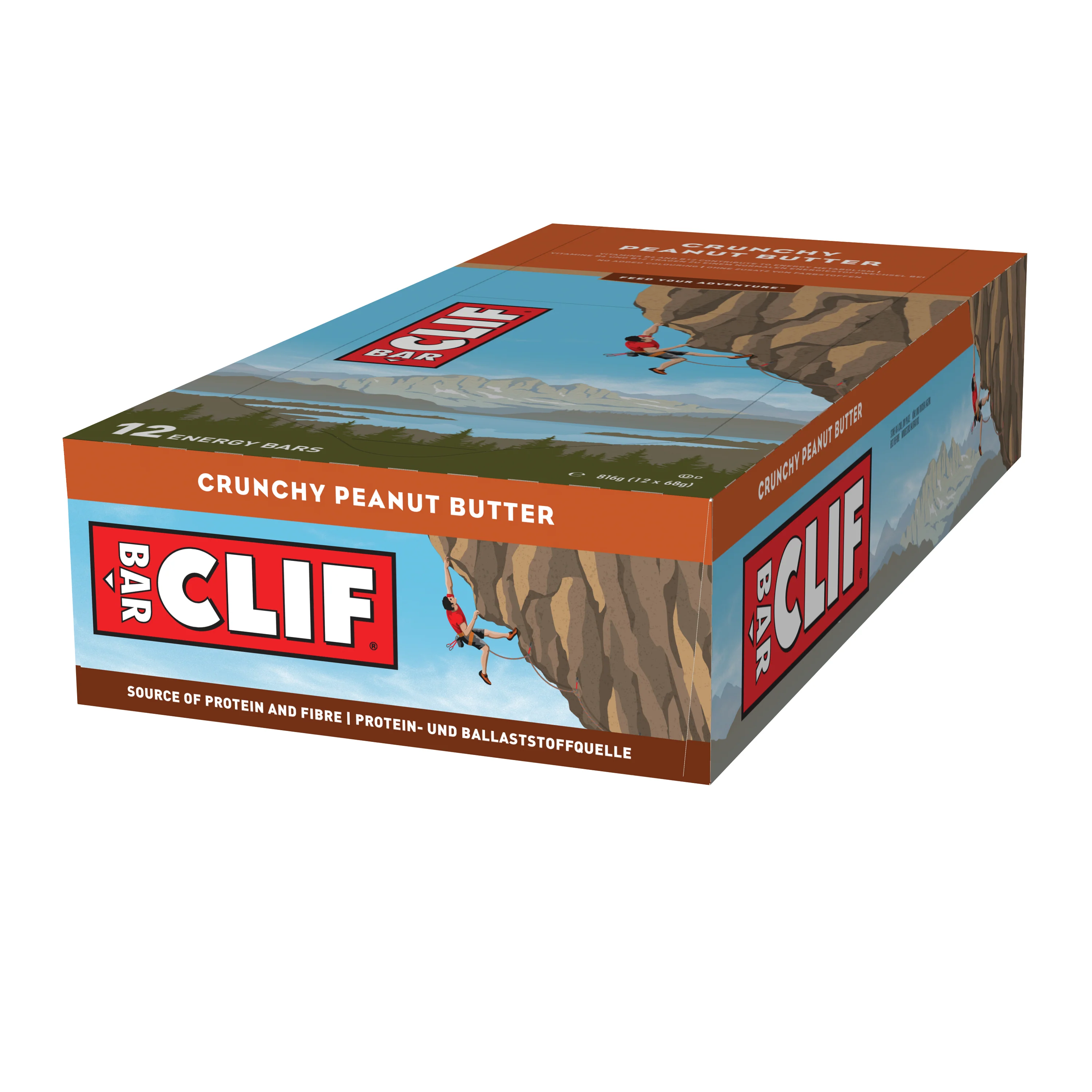 Clif Crunchy Peanut Butter Energy Bar 68g - Case of 12 [Best Before: 12/04/2026]
