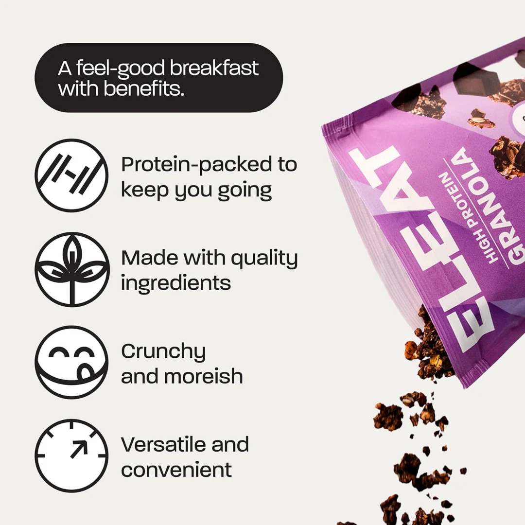 ELEAT Dark Chocolate Protein Granola 300g [Best Before: 16/02/2026] - Image 2