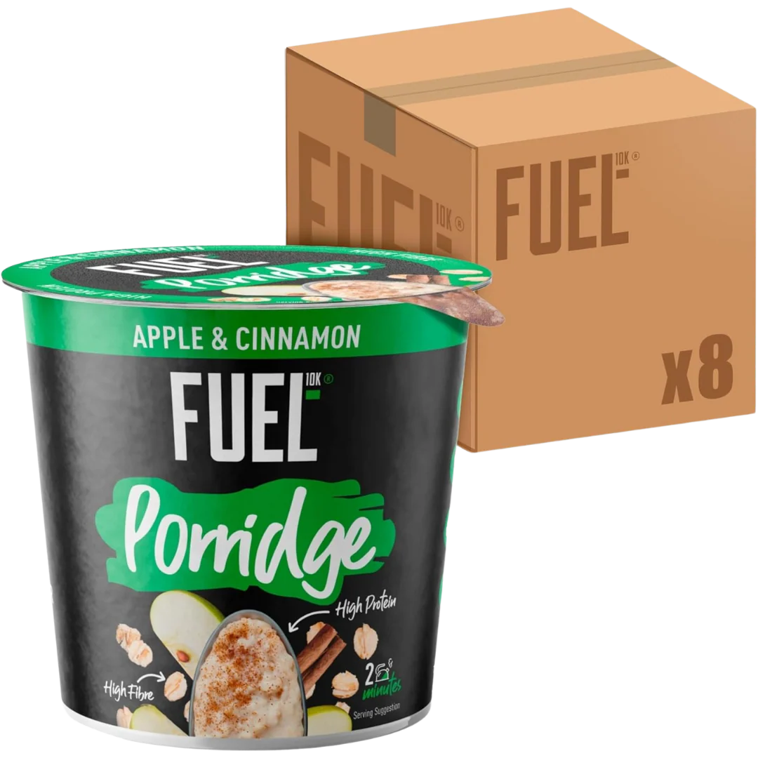 Fuel10k Apple & Cinnamon Porridge 70g - Case of 8 [Best Before Date: 23/09/2025]