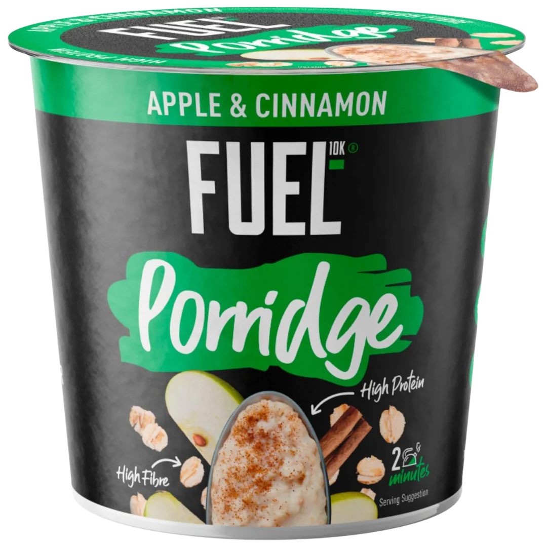Fuel10k Apple & Cinnamon Porridge 70g - Case of 8 [Best Before Date: 23/09/2025] - Image 2