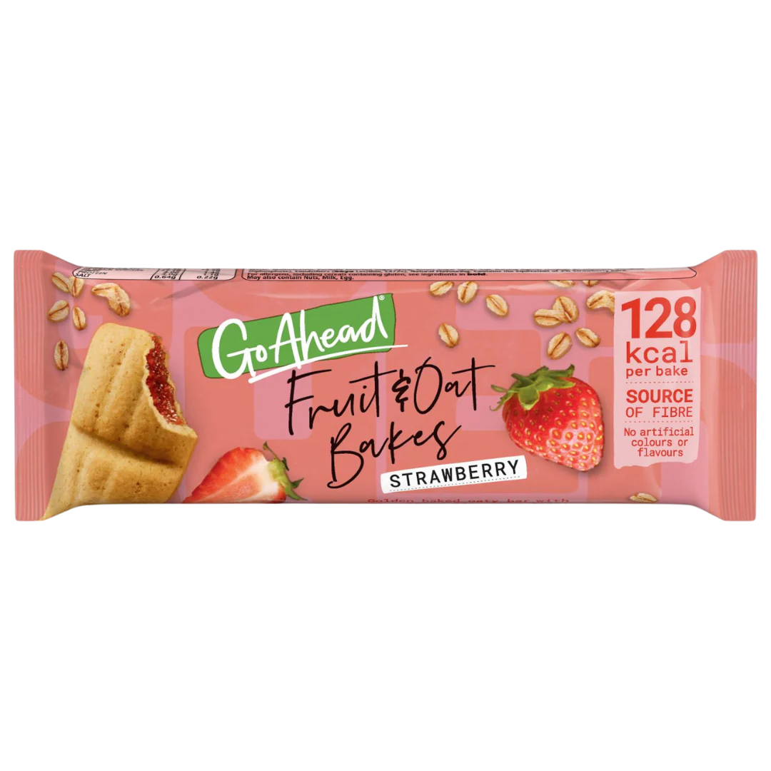 Go Ahead Strawberry Fruit & Oat Bake 35g - Case of 100 - Image 2