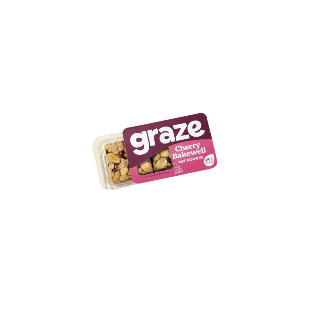 Graze Cherry Bakewell Oat Boosts 50g - Case of 9 [Best Before: 05/10/2025] - Image 2