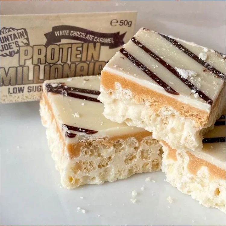 Mountain Joe's White Chocolate Caramel Protein Millionaire 50g - Case of 10 - Image 2