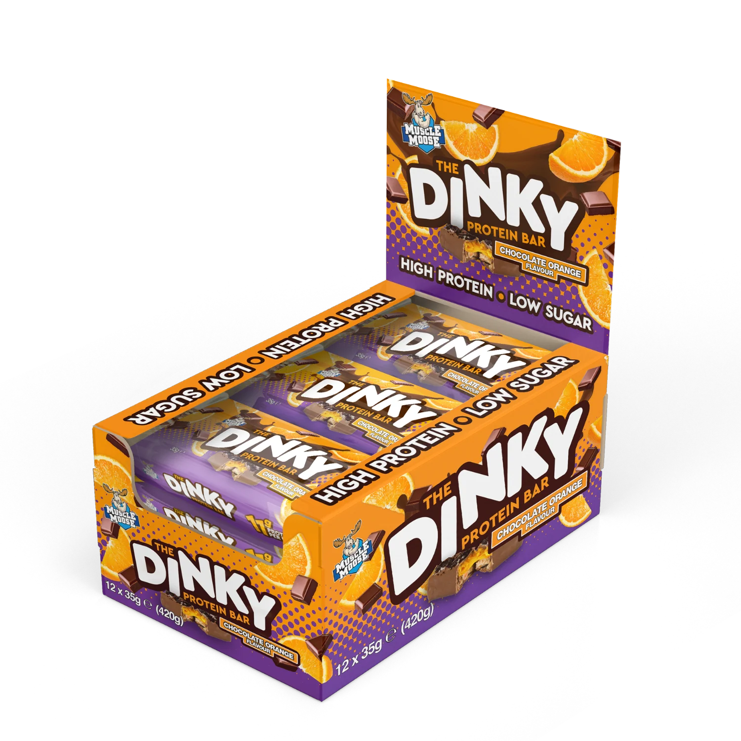 Muscle Moose The Dinky Protein Bar Chocolate Orange Flavour Bar 35g - Case of 12