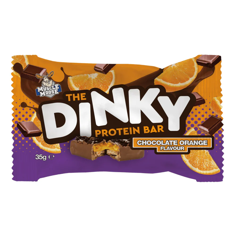 Muscle Moose The Dinky Protein Bar Chocolate Orange Flavour Bar 35g - Case of 12 - Image 3