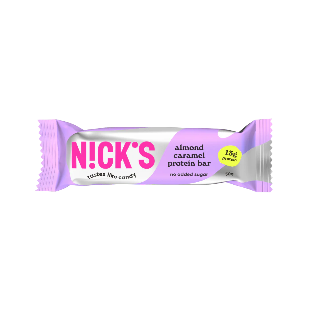 Nick's Almond Caramel flavour Protein bar 50g - Case of 12 - Image 2