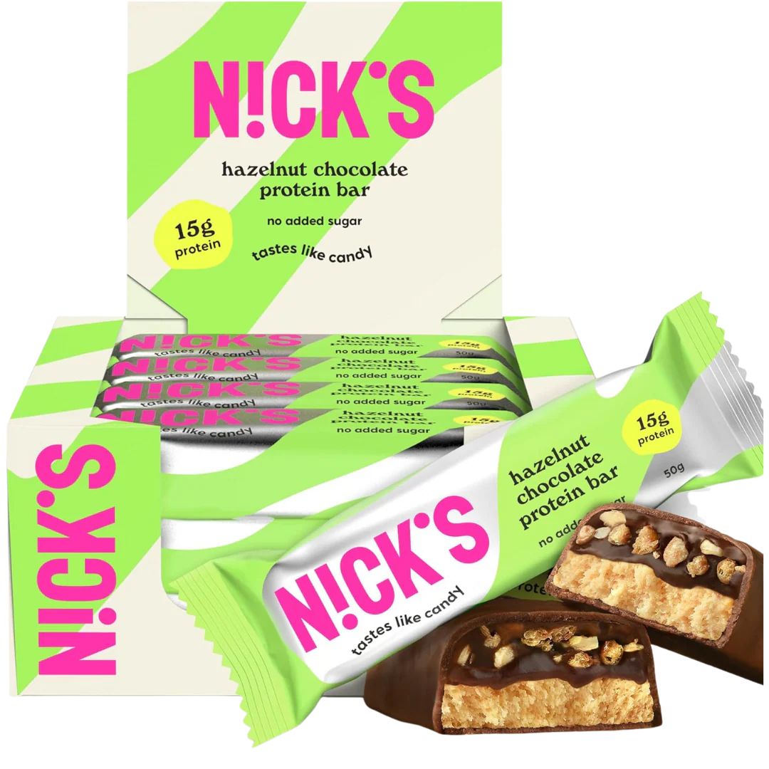 Nick's Hazelnut Chocolate flavour Protein bar 50g - Case of 12