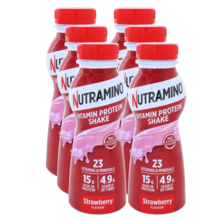 Nutramino Strawberry flavour Vitamin & Protein Shake 325ml - Case of 6 [Best Before: 30/09/2025]