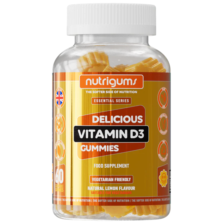 Nutrigums Natural Lemon Vitamin D3 Gummies (60 gummies) [Best Before: 31/01/2026]