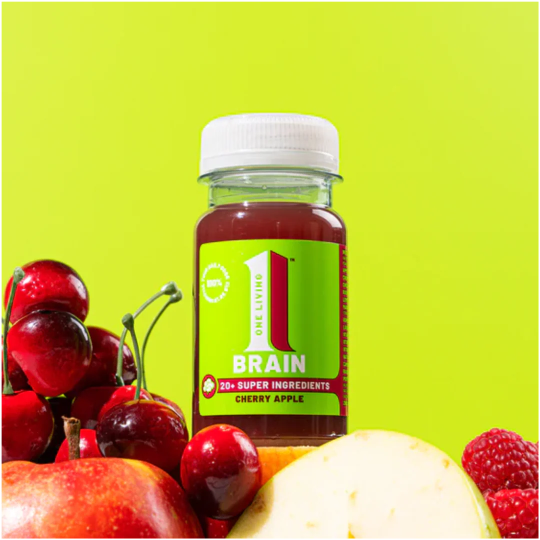 OneLiving Brain Cherry Apple Health Shots 100ml - Case of 8 [Best Before: 30/11/2025] - Image 4