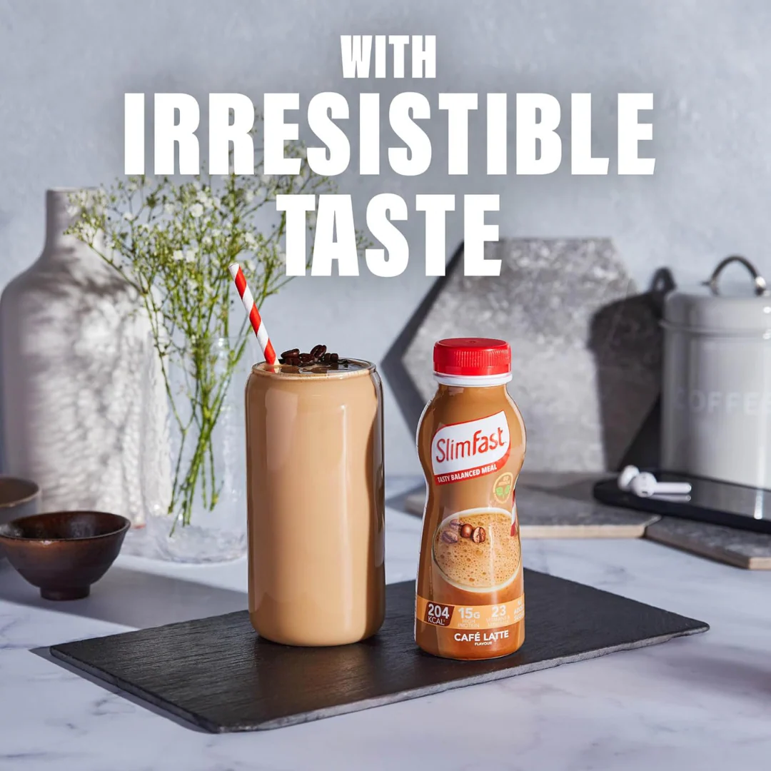 Slimfast Cafe Latte High Protein Meal Shake 325ml - Case of 6 [Best Before: 30/09/2025] - Image 2