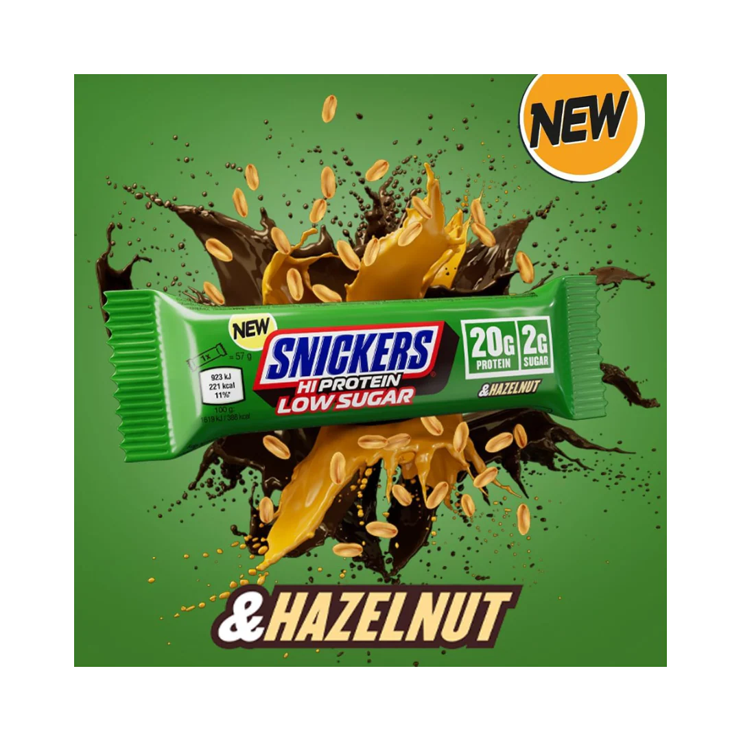 Snickers Hazelnut Hi Protein Bars 57g - Case of 12 [Best Before: 26/11/2025] - Image 3