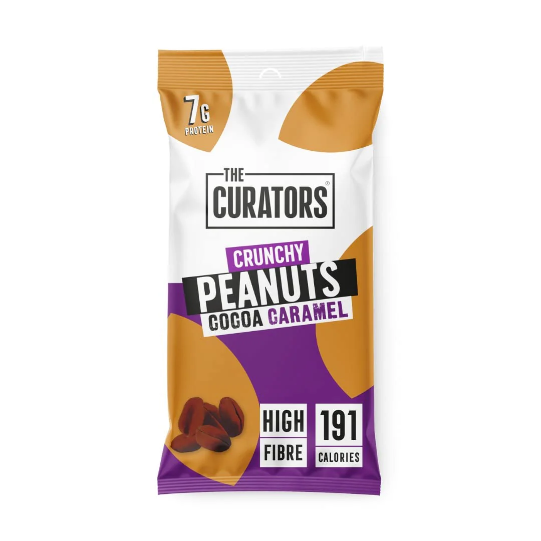 The Curators Crunchy Cocoa Caramel Peanuts 35g  - Case of 12 [Best Before: 24/02/2025] - Image 2