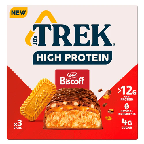 Trek High Protein Lotus Biscoff Flavour Protein bars (3 x 44g Multipack) [Best Before: 01/03/2026] - Image 3