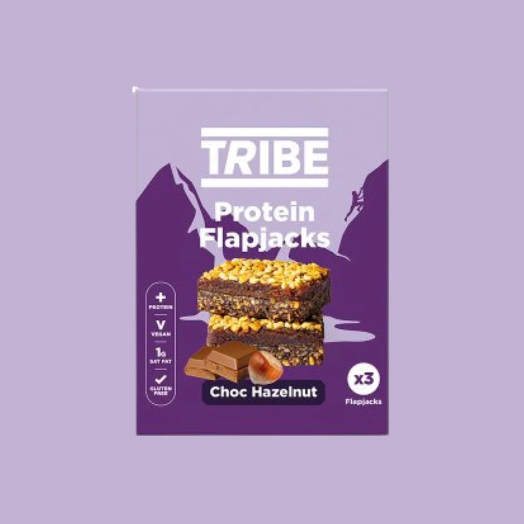 Tribe Choc Hazelnut Protein Flapjacks (3 x 38g Multipack) - Case of 7 (21 bars total) - Image 2