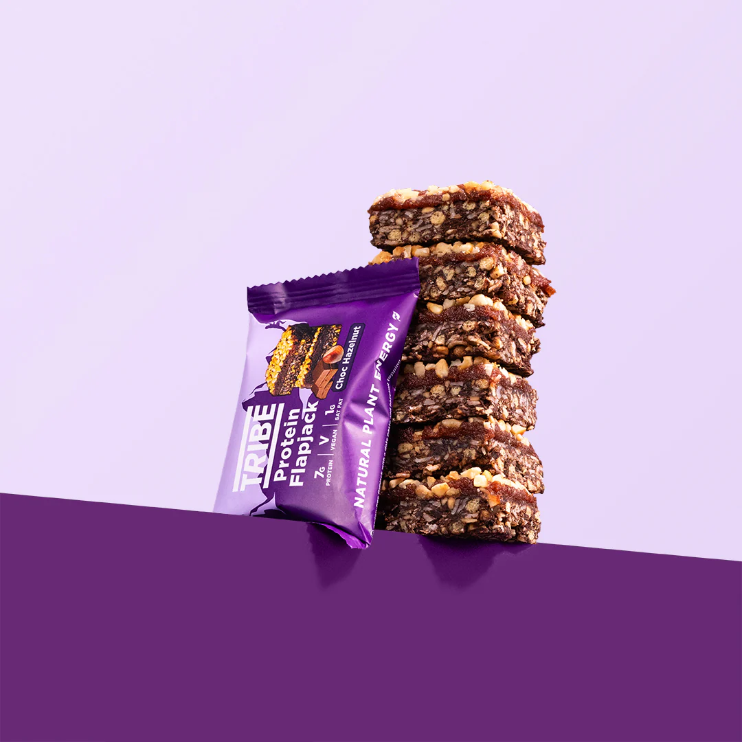 Tribe Choc Hazelnut Protein Flapjacks (3 x 38g Multipack) - Case of 7 (21 bars total) - Image 4