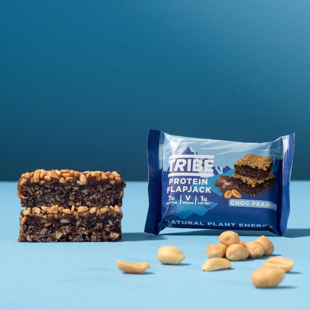 Tribe Chocolate Peanut Protein Flapjacks (3 x 38g Multipack) - Case of 7 [Best Before: 03/08/2025] - Image 4