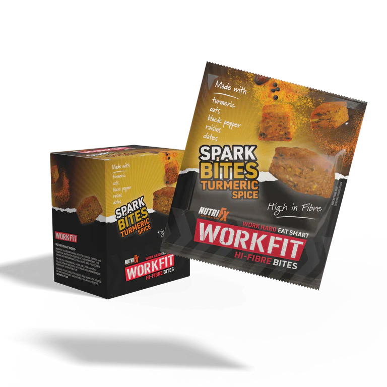 NutriFX Workfit Turmeric Spice Spark Bites (5 x 50g multipack) [Best Before: 03/12/2025] - Image 2